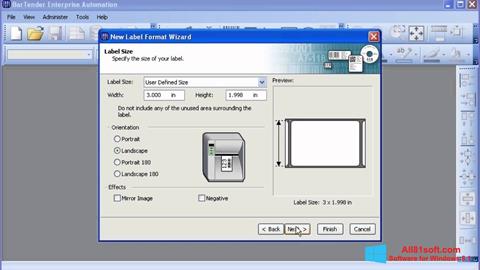 Skärmdump BarTender för Windows 8.1