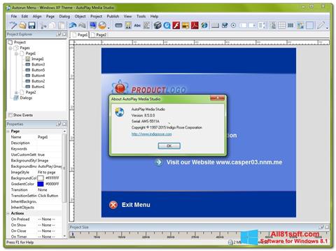 Skärmdump AutoPlay Media Studio för Windows 8.1