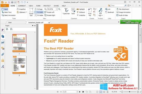 Skärmdump Foxit Reader för Windows 8.1