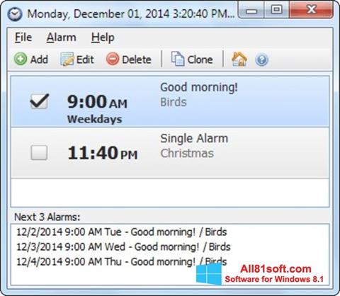 Skärmdump Free Alarm Clock för Windows 8.1