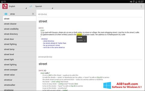 Skärmdump ABBYY Lingvo för Windows 8.1