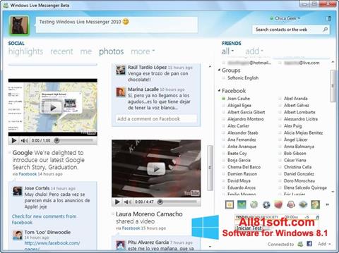 Skärmdump Windows Live Messenger för Windows 8.1