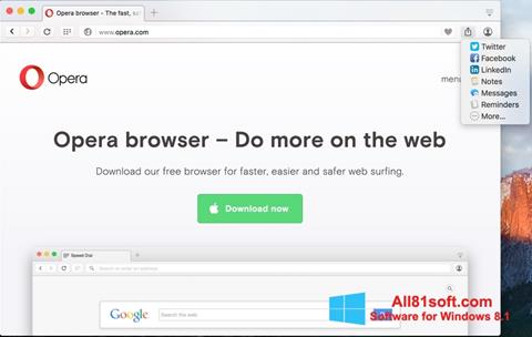 Skärmdump Opera Turbo för Windows 8.1