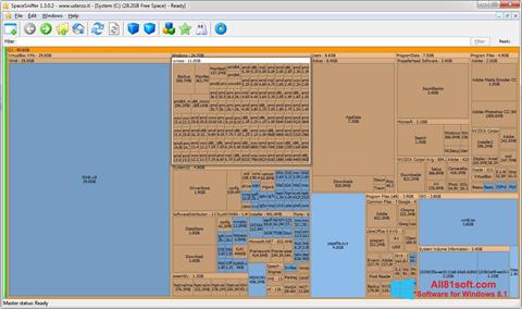 Skärmdump SpaceSniffer för Windows 8.1
