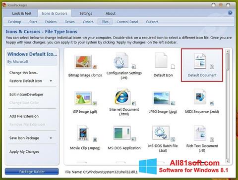 Skärmdump IconPackager för Windows 8.1