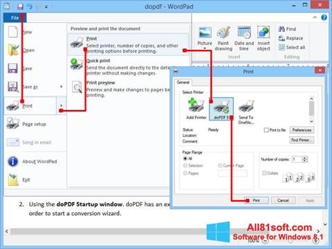 Skärmdump doPDF för Windows 8.1