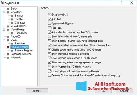 Skärmdump AnyDVD för Windows 8.1