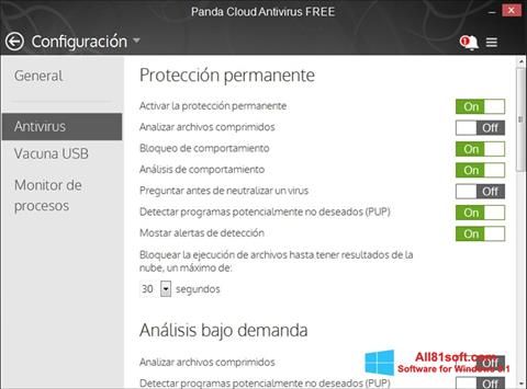 Skärmdump Panda Cloud för Windows 8.1