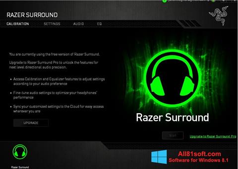 Skärmdump Razer Surround för Windows 8.1