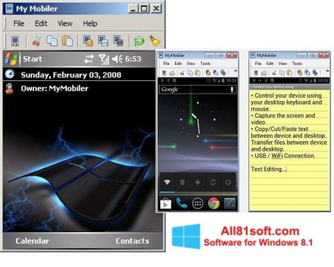 Skärmdump MyMobiler för Windows 8.1