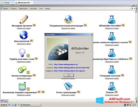 Skärmdump AllSubmitter för Windows 8.1
