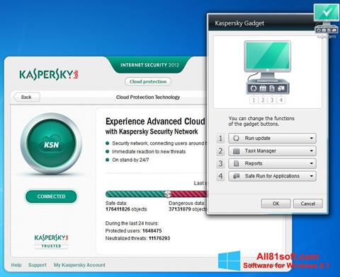 Skärmdump Kaspersky Internet Security för Windows 8.1