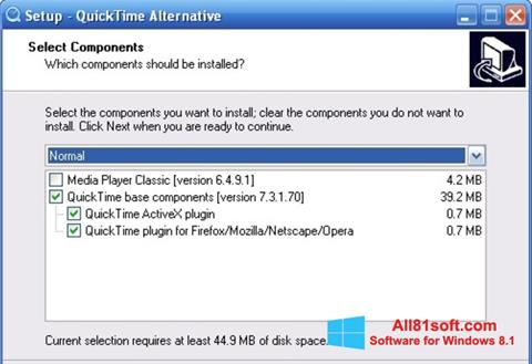 Skärmdump QuickTime Alternative för Windows 8.1