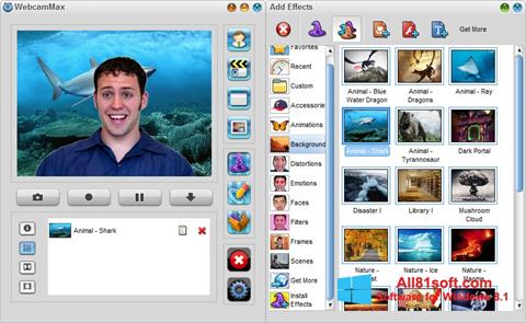 Skärmdump WebcamMax för Windows 8.1