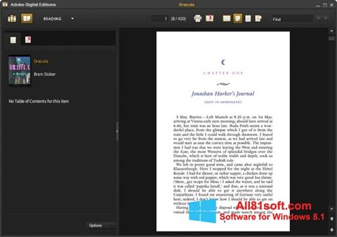 Skärmdump Adobe Digital Editions för Windows 8.1