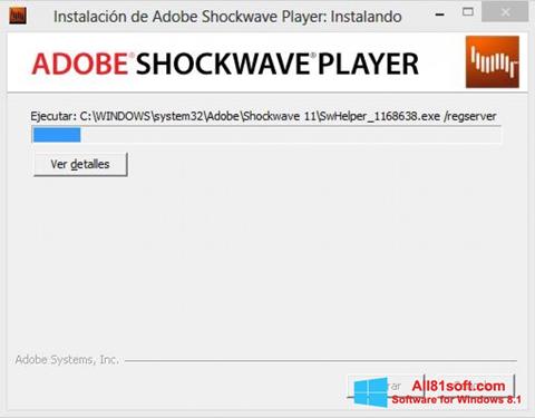 Skärmdump Shockwave Player för Windows 8.1