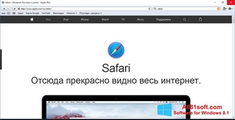Skärmdump Safari för Windows 8.1