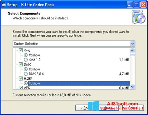 Skärmdump K-Lite Codec Pack för Windows 8.1