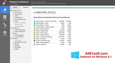 Skärmdump CCleaner Professional Plus för Windows 8.1