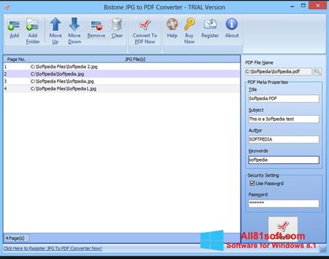 Skärmdump Image To PDF Converter för Windows 8.1
