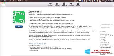 Skärmdump Greenshot för Windows 8.1