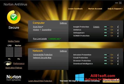 Skärmdump Norton AntiVirus för Windows 8.1