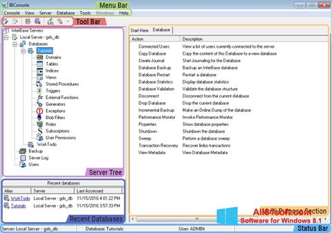 Skärmdump InterBase för Windows 8.1