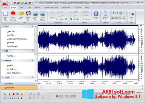 Skärmdump Free Audio Editor för Windows 8.1