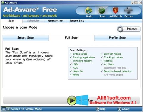 Skärmdump Ad-Aware Free för Windows 8.1