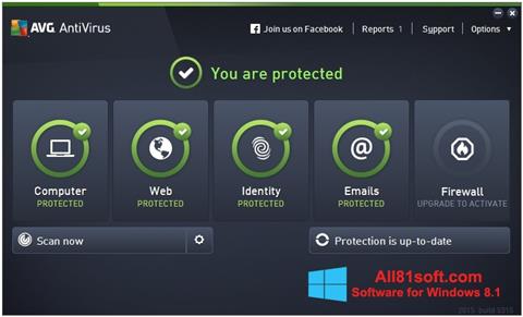 Skärmdump AVG AntiVirus Pro för Windows 8.1