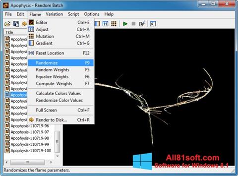 Skärmdump Apophysis för Windows 8.1