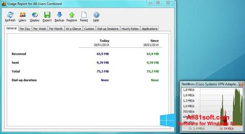 Skärmdump NetWorx för Windows 8.1