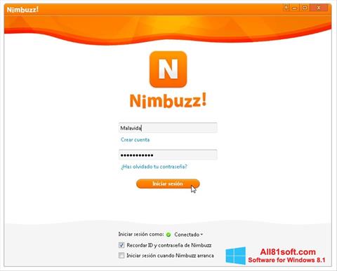 Skärmdump Nimbuzz för Windows 8.1