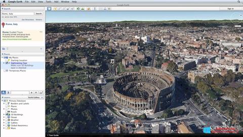 Skärmdump Google Earth för Windows 8.1
