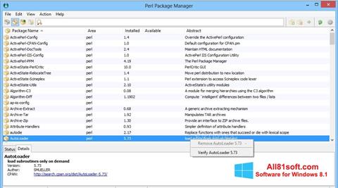 Skärmdump ActivePerl för Windows 8.1