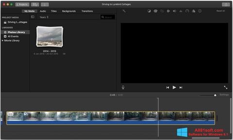 Skärmdump iMovie för Windows 8.1