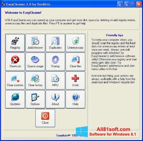 Skärmdump EasyCleaner för Windows 8.1