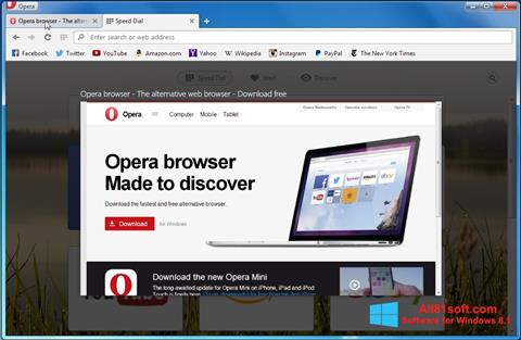 Skärmdump Opera Developer för Windows 8.1
