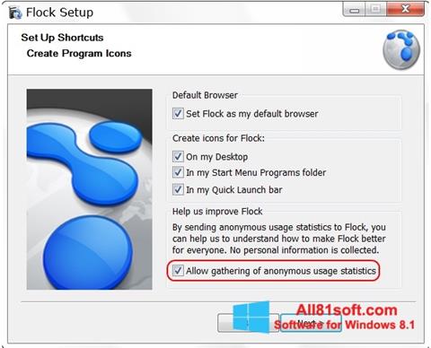 Skärmdump Flock för Windows 8.1