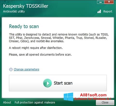 Skärmdump Kaspersky TDSSKiller för Windows 8.1