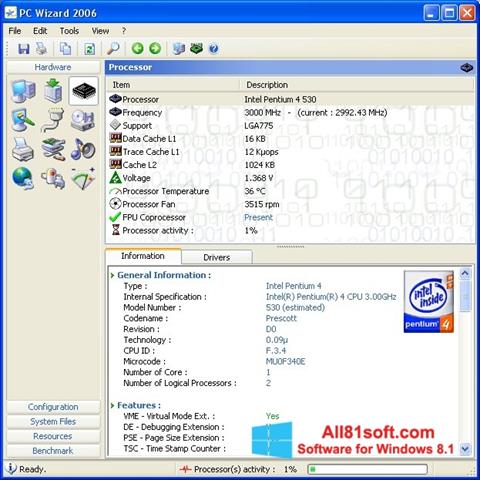Skärmdump PC Wizard för Windows 8.1