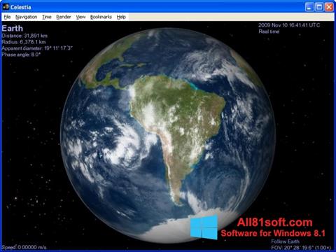 Skärmdump Celestia för Windows 8.1