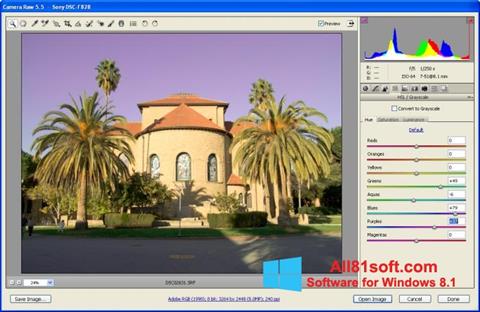 Skärmdump Adobe Camera Raw för Windows 8.1