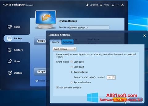 Skärmdump AOMEI Backupper för Windows 8.1