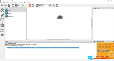 Skärmdump GNS3 för Windows 8.1