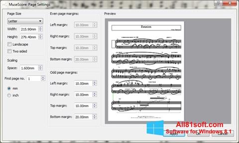 Skärmdump MuseScore för Windows 8.1