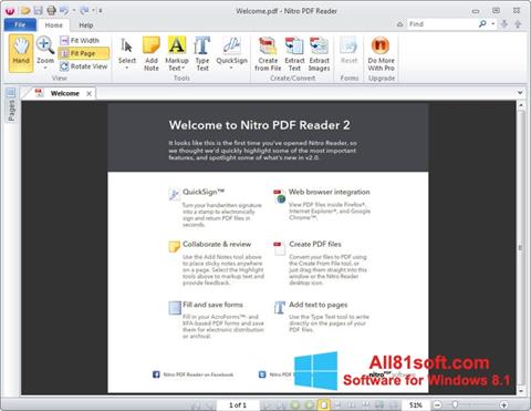 Skärmdump Nitro PDF Reader för Windows 8.1