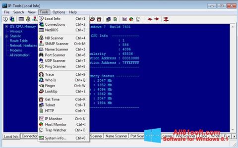 Skärmdump IP Tools för Windows 8.1