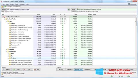Skärmdump GoodSync för Windows 8.1