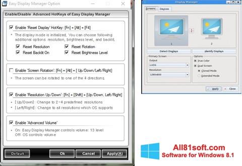 Skärmdump Easy Display Manager för Windows 8.1